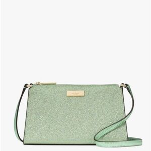 kate spade Mint Green Glitter Seawater Crossbody Bag